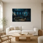 Premium Wall Art Yatay Html Edition – NM3-BLU-AI-H-002 styled in a refined neutral interior