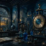 Azure Passage Mechanical Chronometer Blue Study Wall Art