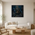 Premium Wall Art Kare Html Edition – NM3-BLU-AI-S-005 styled in a refined neutral interior