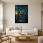 Premium Wall Art Dikey Html Edition – NM3-BLU-AI-V-005 styled in a refined neutral interior