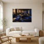 Premium Wall Art Yatay Html Edition – NM3-BLU-ID-H-002 styled in a refined neutral interior