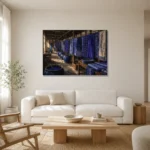 Premium Wall Art Yatay Html Edition – NM3-BLU-ID-H-004 styled in a refined neutral interior
