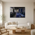 Premium Wall Art Yatay Html Edition – NM3-BLU-ID-H-005 styled in a refined neutral interior