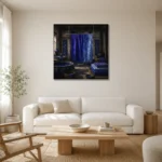 Premium Wall Art Kare Html Edition – NM3-BLU-ID-S-001 styled in a refined neutral interior
