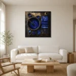 Premium Wall Art Kare Html Edition – NM3-BLU-ID-S-002 styled in a refined neutral interior