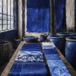Indigo Ascent Craftsman's Table Blue Living Room Wall Art