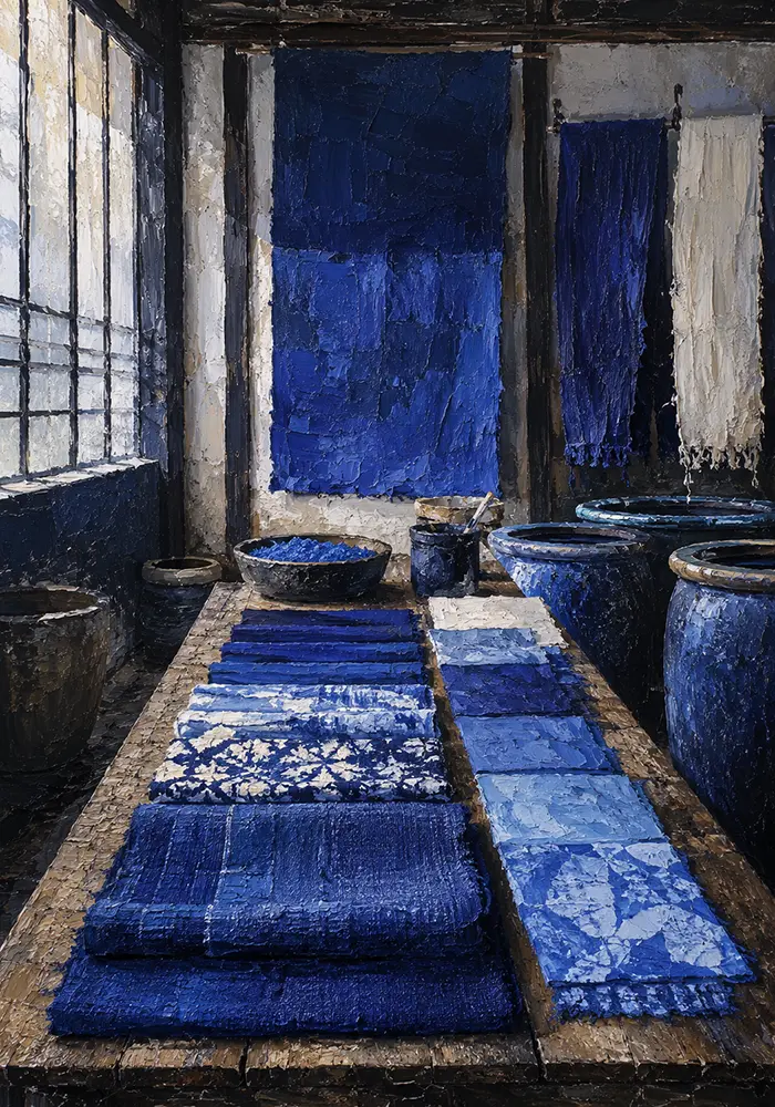 Indigo Ascent Craftsman's Table Blue Living Room Wall Art