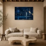 Premium Wall Art Yatay Html Edition – NM3-BLU-MP-H-001 presented in a sophisticated home setting
