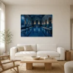Premium Wall Art Yatay Html Edition – NM3-BLU-MP-H-002 styled in a refined neutral interior