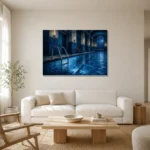 Premium Wall Art Yatay Html Edition – NM3-BLU-MP-H-003 styled in a refined neutral interior