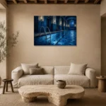 Premium Wall Art Yatay Html Edition – NM3-BLU-MP-H-003 presented in a sophisticated home setting