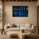 Premium Wall Art Yatay Html Edition – NM3-BLU-MP-H-005 presented in a sophisticated home setting