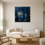 Premium Wall Art Kare Html Edition – NM3-BLU-MP-S-001 styled in a refined neutral interior