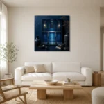 Premium Wall Art Kare Html Edition – NM3-BLU-MP-S-003 styled in a refined neutral interior