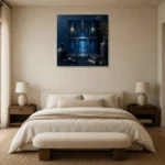 Premium Wall Art Kare Html Edition – NM3-BLU-MP-S-003 showcased in an elegant minimalist interior