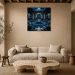 Premium Wall Art Kare Html Edition – NM3-BLU-MP-S-005 presented in a sophisticated home setting