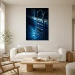 Premium Wall Art Dikey Html Edition – NM3-BLU-MP-V-003 styled in a refined neutral interior