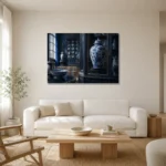 Premium Wall Art Yatay Html Edition – NM3-BLU-PC-H-001 styled in a refined neutral interior