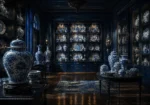 Porcelain Salon Collection Of Patterned Porcelain Plates Blue Dining Room Wall Art