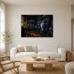 Premium Wall Art Yatay Html Edition – NM3-BLU-PC-H-003 styled in a refined neutral interior