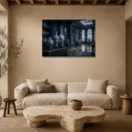Premium Wall Art Yatay Html Edition – NM3-BLU-PC-H-004 presented in a sophisticated home setting