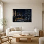 Premium Wall Art Yatay Html Edition – NM3-BLU-PC-H-005 styled in a refined neutral interior