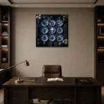 Premium Wall Art Kare Html Edition – NM3-BLU-PC-S-002 displayed in a contemporary gallery-inspired room