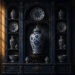Porcelain Ritual Lidded Ginger Jar Blue Kitchen Wall Art