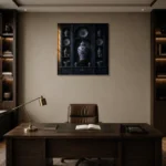 Premium Wall Art Kare Html Edition – NM3-BLU-PC-S-003 displayed in a contemporary gallery-inspired room