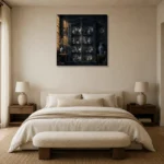 Premium Wall Art Kare Html Edition – NM3-BLU-PC-S-005 showcased in an elegant minimalist interior
