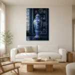 Premium Wall Art Dikey Html Edition – NM3-BLU-PC-V-001 styled in a refined neutral interior