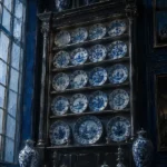 Porcelain Threshold Collection Of Patterned Porcelain Plates Blue Dining Room Wall Art