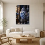 Premium Wall Art Dikey Html Edition – NM3-BLU-PC-V-003 styled in a refined neutral interior