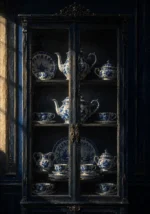 Porcelain Ascent Porcelain Tea Service Blue Living Room Wall Art