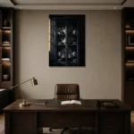 Premium Wall Art Dikey Html Edition – NM3-BLU-PC-V-005 displayed in a contemporary gallery-inspired room
