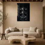 Premium Wall Art Dikey Html Edition – NM3-BLU-PC-V-005 presented in a sophisticated home setting