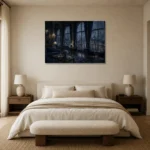 Premium Wall Art Yatay Html Edition – NM3-BLU-RW-H-001 showcased in an elegant minimalist interior