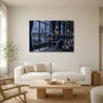 Premium Wall Art Yatay Html Edition – NM3-BLU-RW-H-002 styled in a refined neutral interior