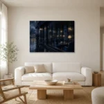 Premium Wall Art Yatay Html Edition – NM3-BLU-RW-H-005 styled in a refined neutral interior