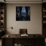 Premium Wall Art Kare Html Edition – NM3-BLU-RW-S-001 displayed in a contemporary gallery-inspired room