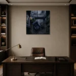 Premium Wall Art Kare Html Edition – NM3-BLU-RW-S-002 displayed in a contemporary gallery-inspired room