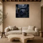 Premium Wall Art Kare Html Edition – NM3-BLU-RW-S-002 presented in a sophisticated home setting