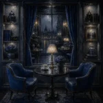Rain Constellation Café Table Blue Bedroom Wall Art