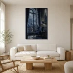 Premium Wall Art Dikey Html Edition – NM3-BLU-RW-V-002 styled in a refined neutral interior