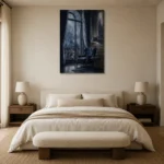 Premium Wall Art Dikey Html Edition – NM3-BLU-RW-V-002 showcased in an elegant minimalist interior