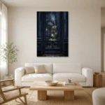 Premium Wall Art Dikey Html Edition – NM3-BLU-RW-V-005 styled in a refined neutral interior