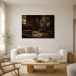 Premium Wall Art Yatay Html Edition – NM3-BRN-AN-H-001 styled in a refined neutral interior