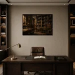 Premium Wall Art Yatay Html Edition – NM3-BRN-AN-H-003 displayed in a contemporary gallery-inspired room