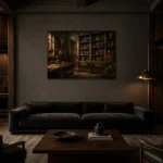 Premium Wall Art Yatay Html Edition – NM3-BRN-AN-H-003 shown in a warm modern interior