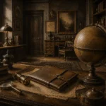 Collector Interlude Weathered Globe Brown Study Wall Art